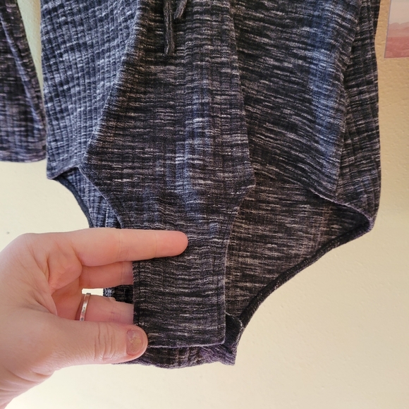 Sun + Shadow Gray Bodysuit NEW Nordstroms - Picture 2 of 4